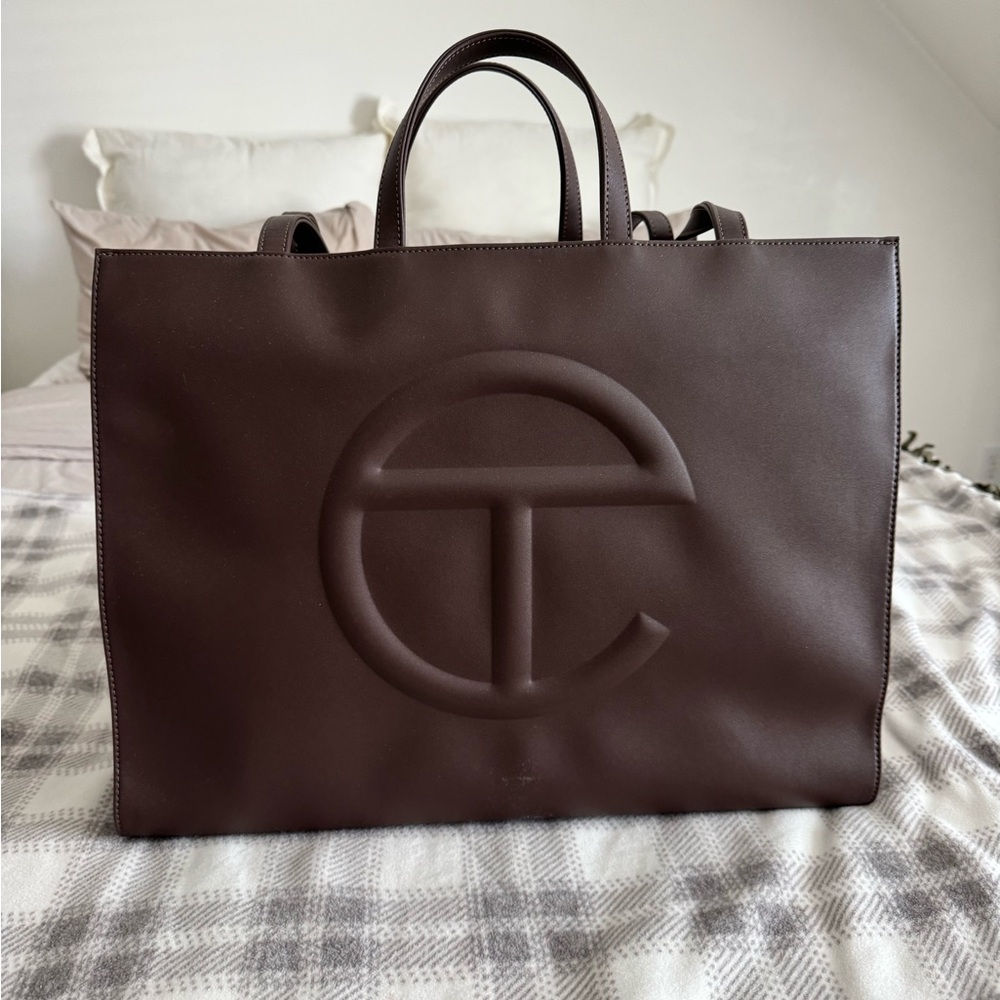 TELFAR Large Chocolate Shopping Bag